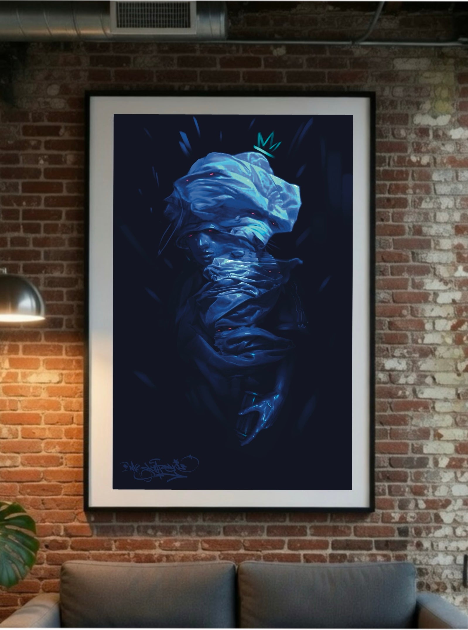 BLIZZART – Abstract Phantom King Poster | Modern Dark Aesthetics