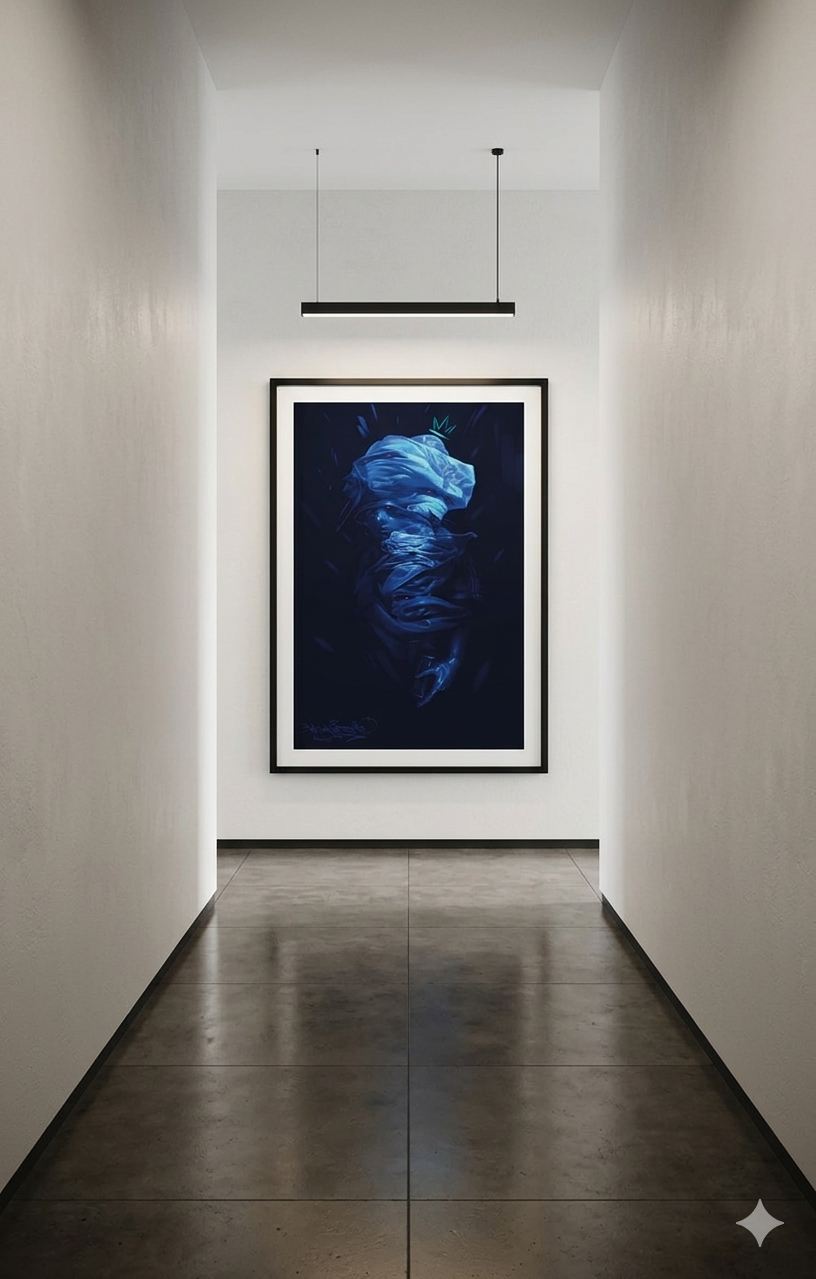 BLIZZART – Abstract Phantom King Poster | Modern Dark Aesthetics