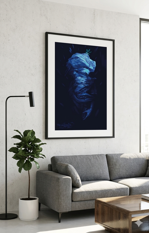 BLIZZART – Abstract Phantom King Poster | Modern Dark Aesthetics