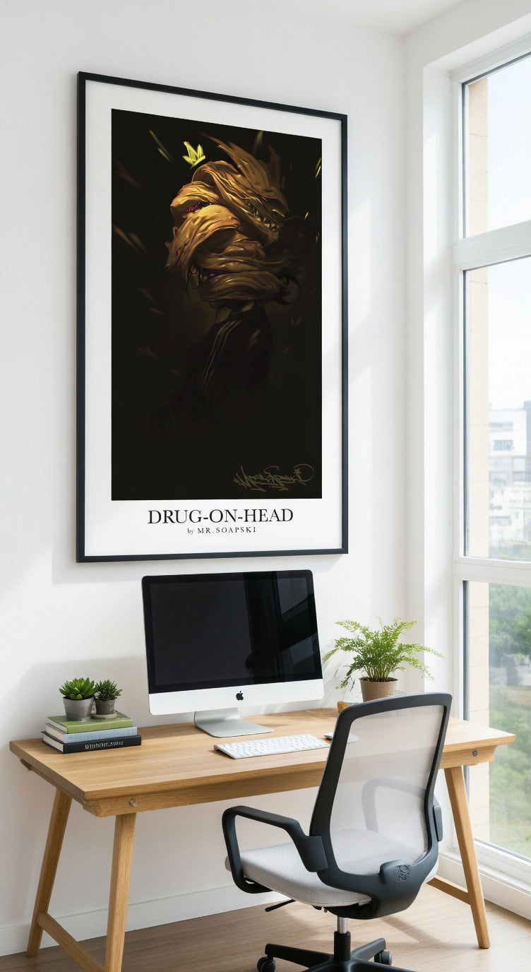 DRUG-ON-HEAD – Limited Edition Dark Art | Essential Sovereign Queen Decor