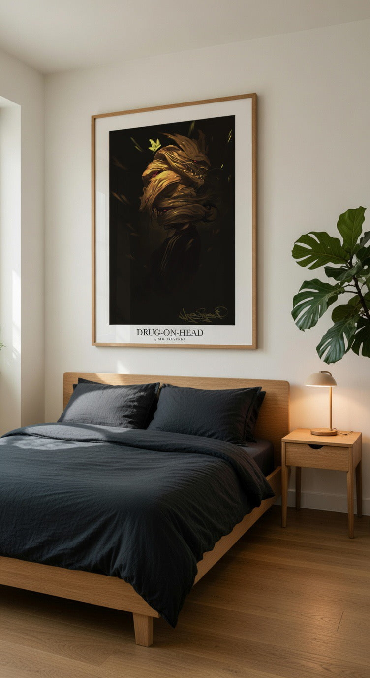 DRUG-ON-HEAD – Limited Edition Dark Art | Essential Sovereign Queen Decor